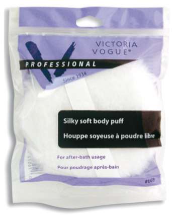 Victoria Vogue 4-1/8" Dbl hi-pile Dusting Puff w/ ribbon