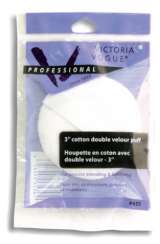 Victoria Vogue 3&quot; Dbl Cotton Velour Puff w/ ribbon